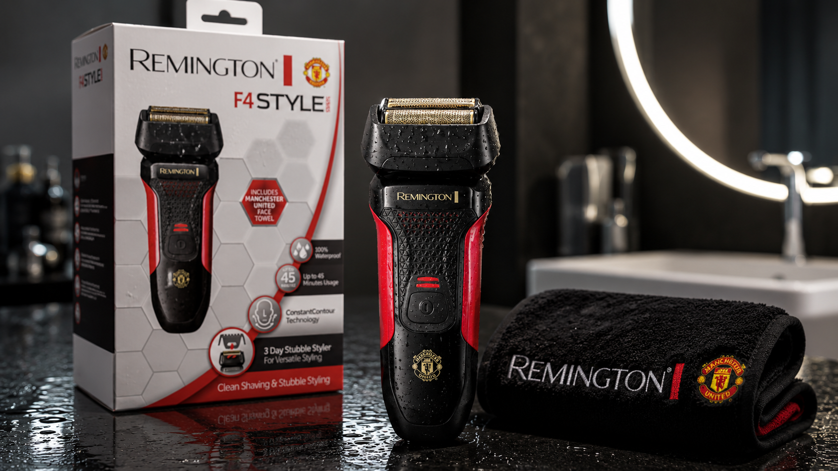 Електрическа самобръсначка Remington F4 - Manchester United Edition